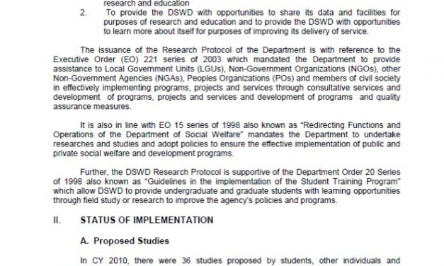 CY 2010 Inventory of Student Researches