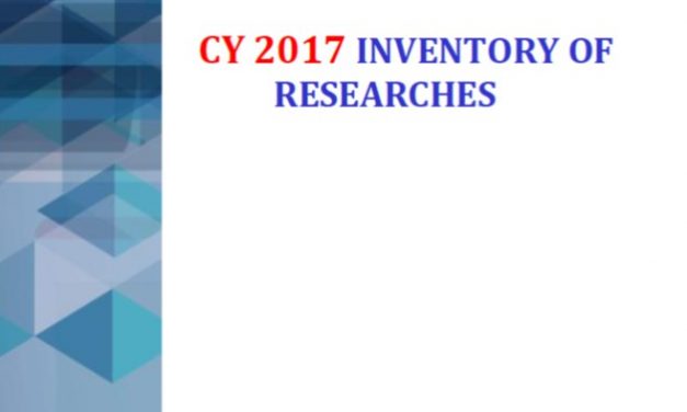 CY 2017 Inventory of Student Researches