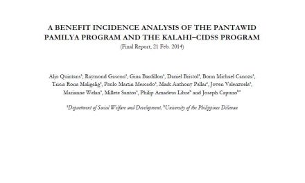 A Benefit Incidence Analysis of the Pantawid Pamilya Program and the KALAHI-CIDSS Program