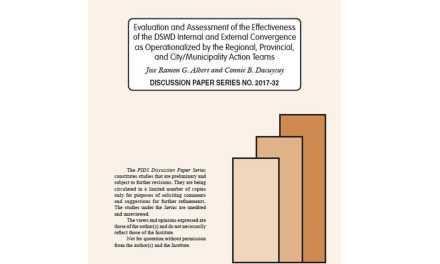 Evaluation and Assessment of the Effectiveness of the DSWD Internal and External Convergence as Operationalized by the Regional, Provincial, and City/Municipality Action Teams