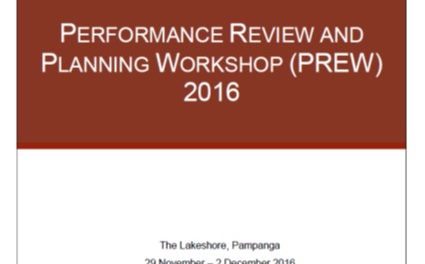 2016 PDPB PREW and Planning Workshop