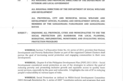 JMC No. 1, DSWD&DILG SP Handbook