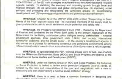 SDC Resolution No. 1, series of 2007 – Adopting a Philippine Definition of Social Protection