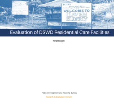 Evaluation of DSWD Residential Care Facilities
