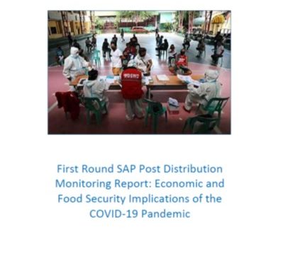 First Round SAP Post Distribution Monitoring Report: Economic and Food Security Implications of the COVID-19 Pandemic