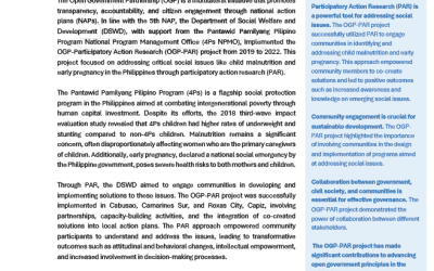 Empowering Governance: Insights from DSWD OGP-PAR